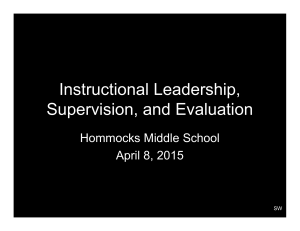 Instructional Leadership, Supervision, and Evaluation