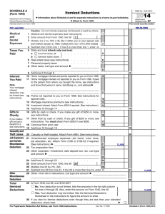 2014 Form 1040 (Schedule A)