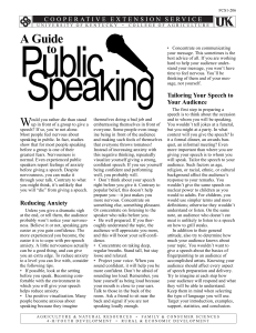 Fcs1-206: A Guide to Public Speaking