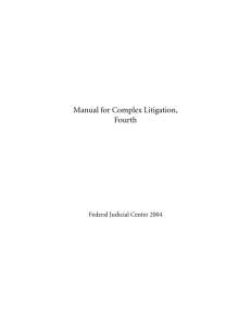 Manual for Complex Litigation, Fourth