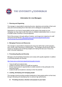Information for Line Managers