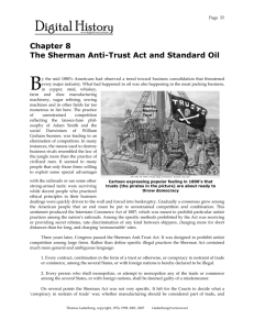 Chapter 8 The Sherman Anti-Trust Act and Standard