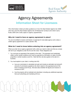 Agency Agreements - Real Estate Agents Authority