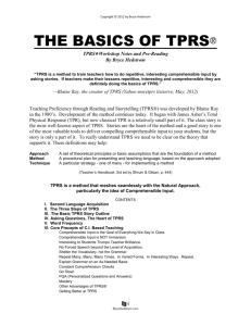 the basics of tprs