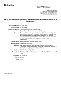 Drug and Alcohol Psychosocial Interventions
