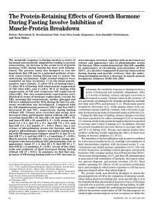 The Protein-Retaining Effects of Growth Hormone During