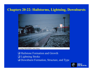 Chapters 20 Chapters 20-22: Hailstorms, Lightning, Downbursts 22