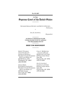 Respondent's brief in Rousey v. Jacoway, 03-1407