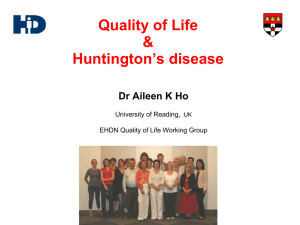 Quality of Life & Huntington's disease