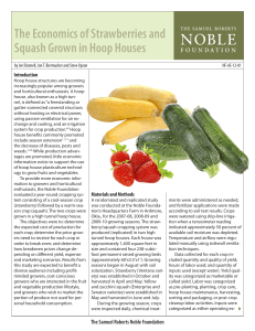 The Economics of Strawberries and Squash Grown in Hoop Houses