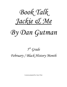 Jackie and Me Book Talk Lessons
