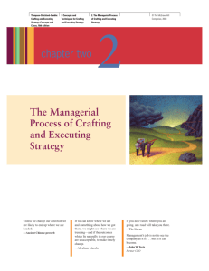 2. The Managerial Process of Crafting and Executing Strategy