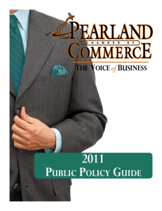 public policy guide - Pearland Chamber of Commerce
