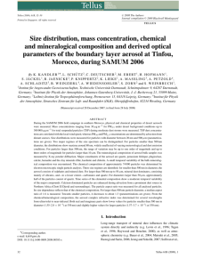 Size distribution, mass concentration, chemical and - eLib