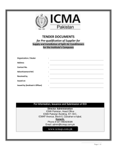 tender documents - Institute of Cost and Management Accountants