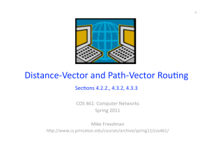 Distance‐Vector and Path‐Vector Rou8ng