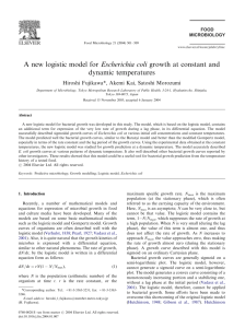 A new logistic model for Escherichia coli growth at constant and