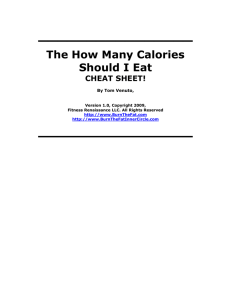 The How Many Calories Should I Eat CHEAT SHEET!
