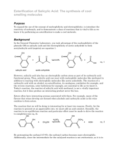 Esterification of Salicylic Acid: The synthesis of cool smelling