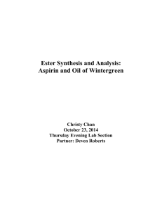 Ester Synthesis and Analysis