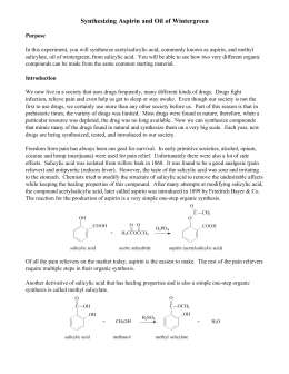 Synthesis of salicylic acid from wintergreen oil lab report