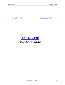ADIPIC ACID CAS N°: 124-04-9