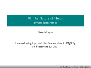 01 The Nature of Fluids