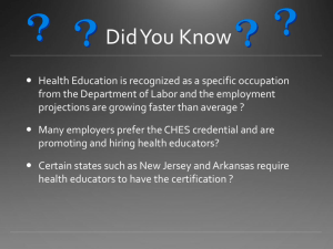 CHES - Oregon Public Health Association