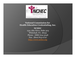 National Commission for Health Education Credentialing, Inc