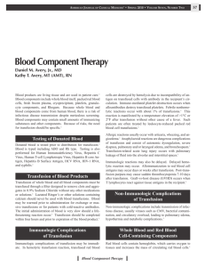 Blood Component Therapy