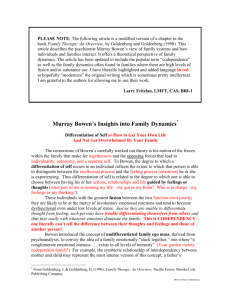 Murray Bowen's Insights into Family Dynamics
