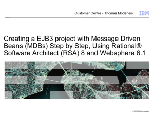 Creating MDB project Step by Step Using RSA 8 and Websphere 6.1