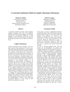 A Constraint Satisfaction Model of Cognitive Dissonance Phenomena