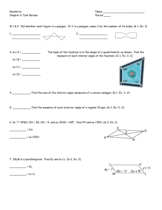 Geometry Name Chapter 6 Test Review Period ____ # 1 & 2: Tell