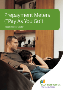 Prepayment Meters (“Pay As You Go”)