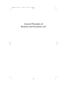 General Principles of Business and Economic Law
