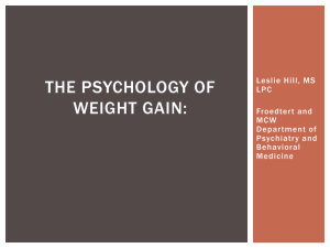 The Psychology of Weight Gain: Emotional eating