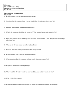 The Giver Ch. 20-23 Review Questions