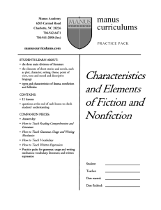 Characteristics and Elements of Fiction and Nonfiction