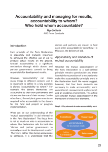 Accountability and managing for results, accountability to whom