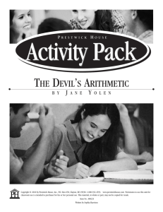 The Devil's Arithmetic - Activity Pack Sample PDF