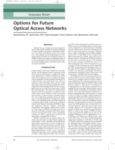 Options for Future Optical Access Networks
