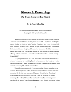 Divorce & Re-Marriage (Every-Verse Method)