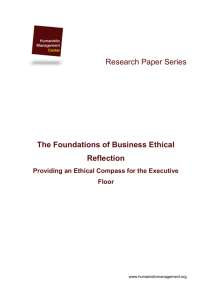 Research Paper Series The Foundations of Business Ethical