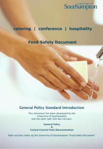 Food safety policy VERSION 7 2014 Power Point