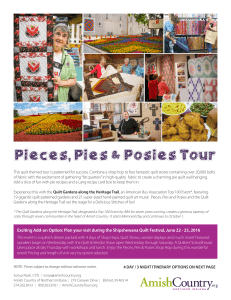 Pieces, Pies & Posies...along the Heritage Trail