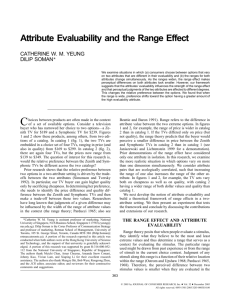 Attribute Evaluability and the Range Effect