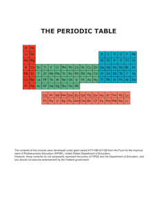 the periodic table - Small