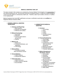 Medical Assistant Task List Flyer