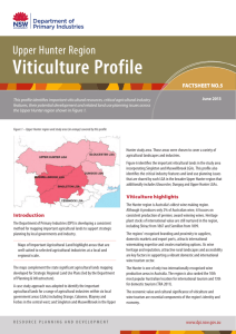 Upper Hunter region Viticulture Profile